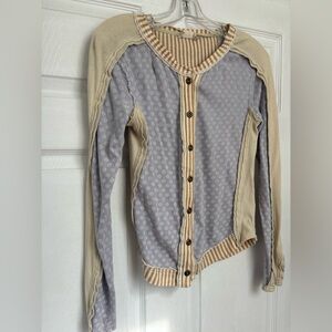 Free People Striped Cardigan
